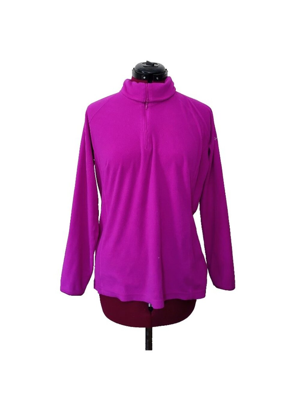 Columbia Women’s 1/4 Zip Pullover Top Size Large Long Sleeve Mock Neck Logo